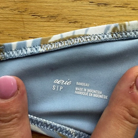 Aerie Tropical Bikini small top large bottom - Picture 7 of 11